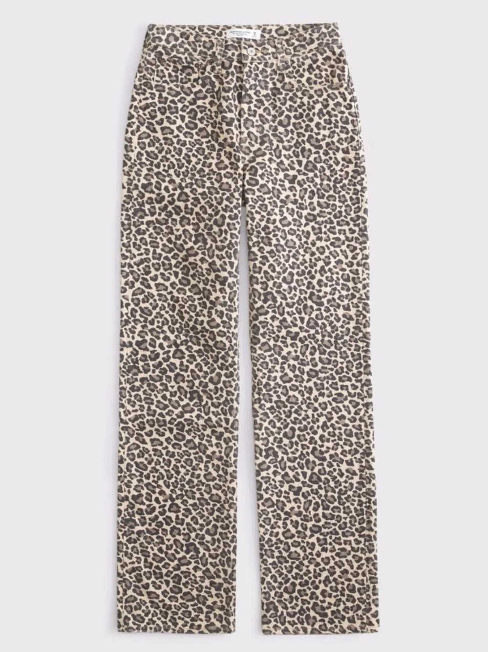 Abercrombie Curve Love High Rise 90s Relaxed Jean in Leopard Print Size 14 - Picture 5 of 13